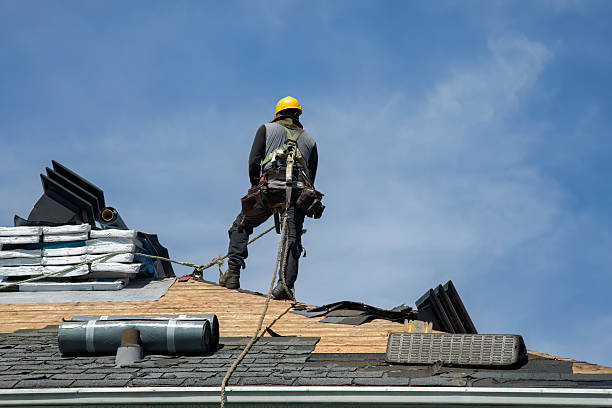 Professional Flat Roof Repair technician working in Eucha, OK